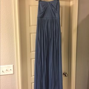 David’s Bridal Steele Blue Versa Bridesmaids Dress